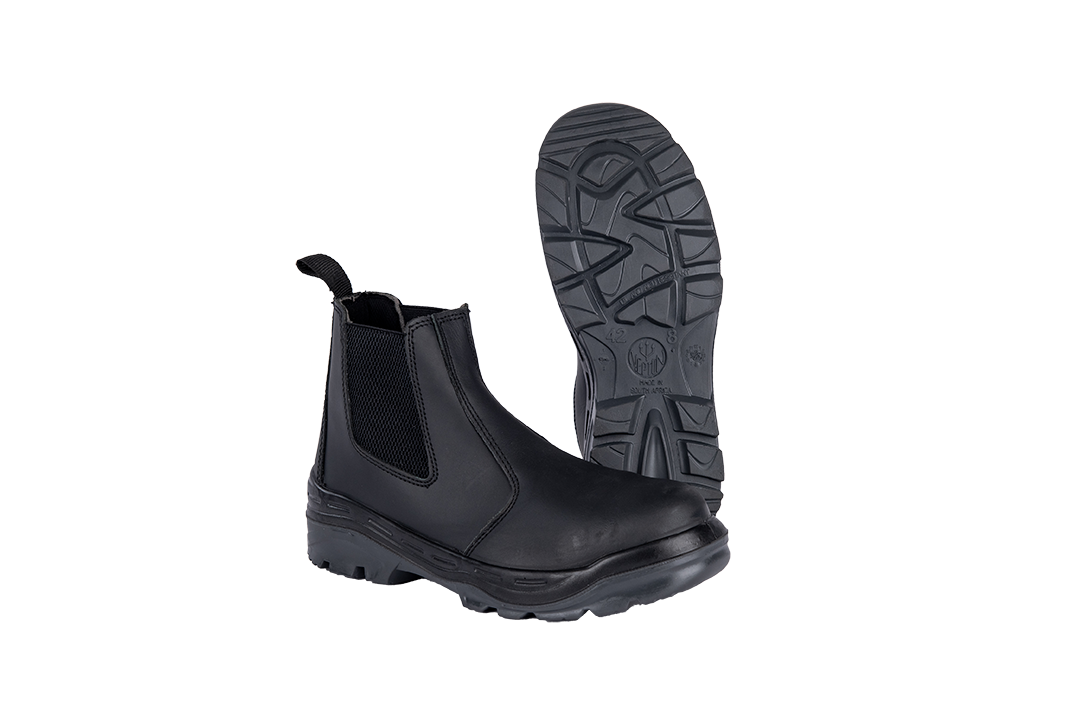 SAFELITE BLACK CHELSEA SAFETY BOOT TOE CAP S2