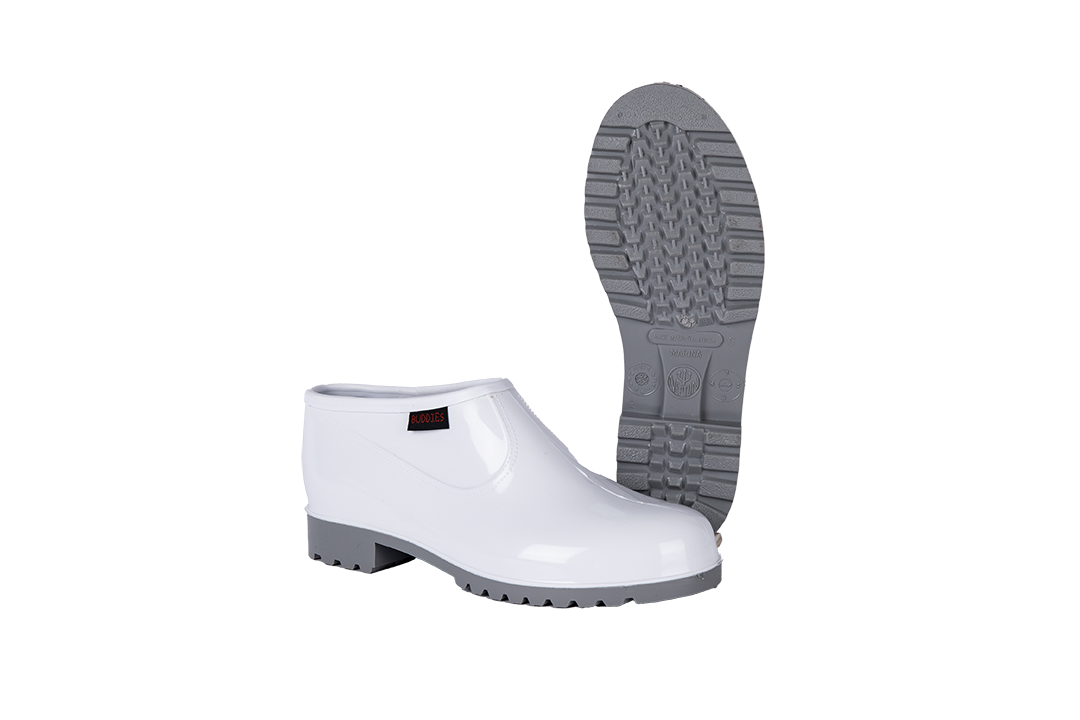 MARINA WHITE GREY SLIP ON SHOE