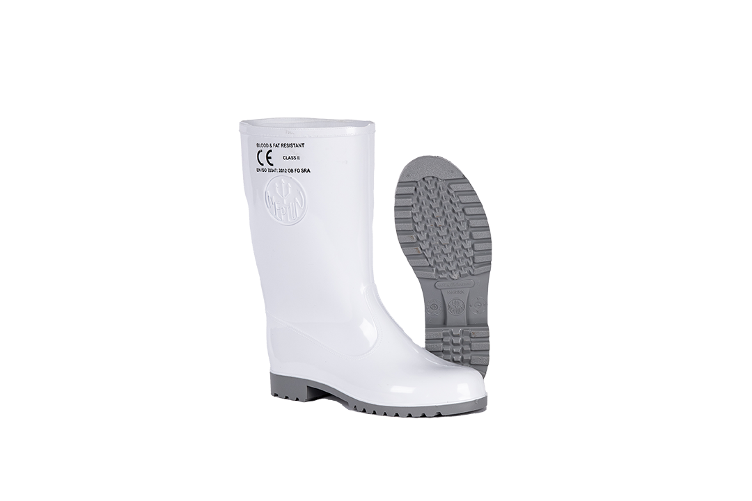 MARINA WHITE GREY GUMBOOT WHITE GREY OCCUPATIONAL USE + NITRILE