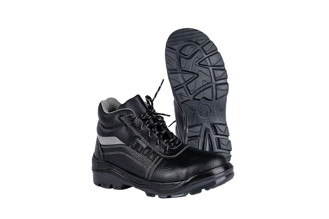 SAFELITE BLACK ANKLE SAFETY BOOT TOE CAP S2