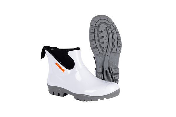 SHOVA WHITE CHELSEA ANKLE GUMBOOT