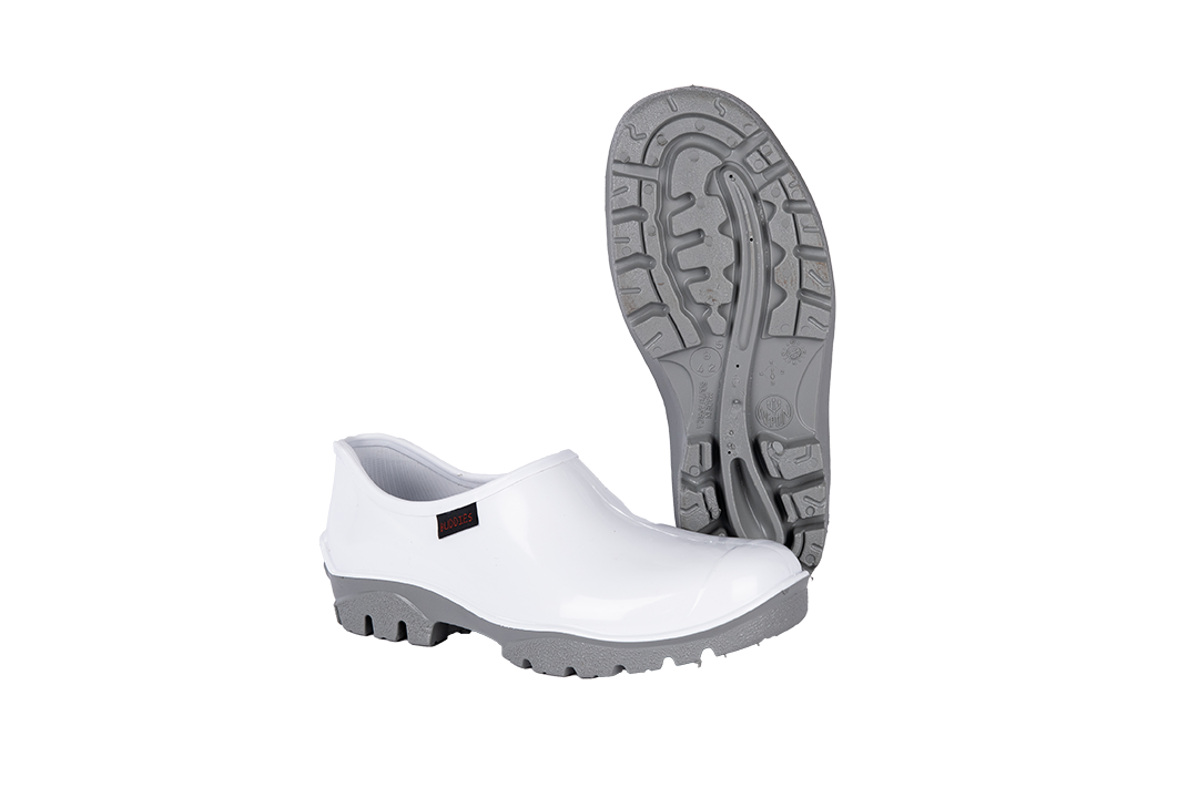 SHOVA WHITE GREY SLIP ON SHOE