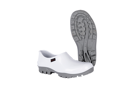 SHOVA WHITE GREY SLIP ON SHOE