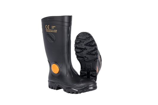 STIMELA HEAVY DUTY + STEEL TOE CAP BLACK GUMBOOT